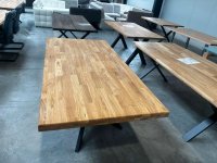 Esstisch 200x100 cm Eiche Massiv mit Spyder-Gestell - Bild 4