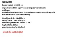 Boxspringbett 180x200 mit 2x Bettkasten - Bild 2