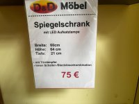 60 cm Spiegelschrank mit LED-Lampe - Badmöbel - Bild 3