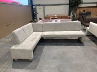 Elegante Polster-Eckbank in Cordstoff Beige - Bild 3