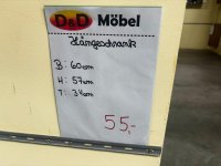 Hängeschrank 60 cm - Grau Matt - MDF-Front - Bild 3