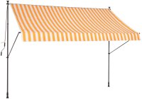Klemm-Markise 300x150 cm Gelb/Weiß - Ohne Bohren - Bild 3