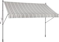 Klemm-Markise 300x150 cm Grau-Weiß - ohne Bohren - Bild 3