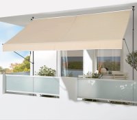 Klemm-Markise 350x150 cm beige - ohne Bohren - Bild 1