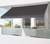 Klemm-Markise 350x150 cm anthrazit - ohne Bohren - Bild 1