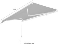 Gelenkarm-Markise 395x250 cm gelb-grün-weiß mit Kurbel - Bild 5