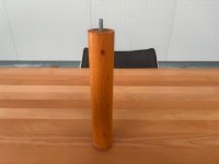 Massiver Holzfuß rund 35x6 cm – Möbelfuß neu - Bild 3