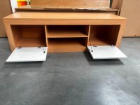 TV-Lowboard Buche/Weiß Glanz 150 cm – Neuware - Bild 2