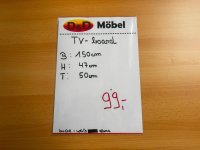 TV-Lowboard Buche/Weiß Glanz 150 cm – Neuware - Bild 3