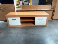 TV-Lowboard Buche/Weiß Glanz 150 cm – Neuware - Bild 4