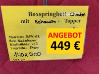 Boxspringbett 140x200 cm mit Topper & Bonnellfederkern – Rot - Bild 3