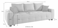 Schlafsofa mit Bettkasten & Federkern, Dunkelbraun - Bild 7