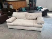 Schlafsofa Cord beige mit Federkern & Bettkasten - Bild 5
