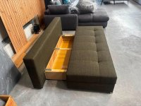 Schlafsofa mit Federkern & Bettkasten Grün (Einzelstück) - Bild 2