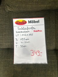 Schlafsofa mit Federkern & Bettkasten Grün (Einzelstück) - Bild 4
