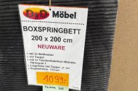 Boxspringbett 200x200 Cord Grau mit 2 Bettkästen & Topper - Bild 3