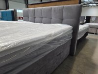 Boxspringbett 180x200 cm Grau mit 2 Bettkästen & Topper - Bild 5
