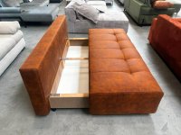 Schlafsofa Federkern mit Bettkasten Cognac - Bild 2