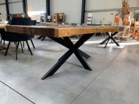 Suarholz Esstisch 225x100/130 cm Spider-Gestell Unikat - Bild 2