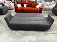 Schlafsofa mit Bettkasten & Federkern – Grau (Einzelstück) - Bild 2