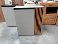 Schuhschrank Wittenbreder Grau Matt/Eiche 87x30x104 cm - Bild 4