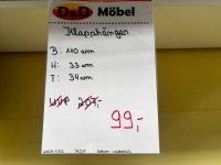 Klapp-Hängeschrank 110 cm Anthrazit/Beton - Bild 3