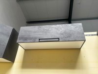 Klapp-Hängeschrank 110 cm Anthrazit/Beton - Bild 4