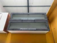 Klapp-Hängeschrank 110 cm Wotan Eiche / Beton Optik - Bild 4