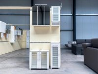 4-teiliges Badmöbel-Set Weiß Hochglanz mit Spiegelschrank & LED - Bild 4