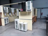 4-teiliges Badmöbel-Set Weiß Hochglanz mit Spiegelschrank & LED - Bild 5