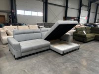 Ecksofa mit Bettkasten grau-blau (Einzelstück) - Bild 4