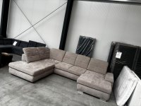 Megapol U-Wohnlandschaft Federkord Stoff Beige - Bild 2