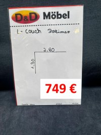 Ecksofa Samt Grau-Blau mit Wellenfederung (Einzelstück) - Bild 2