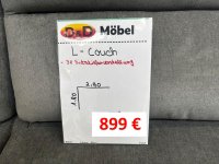 Ecksofa Grau mit Sitztiefenverstellung – Einzelstück - Bild 2