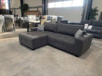 Ecksofa L-Form Federkern Microfaser Grau (Einzelstück) - Bild 4