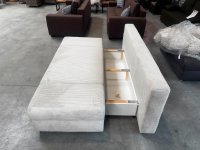 Schlafsofa Cord beige mit Federkern & Bettkasten - Bild 3