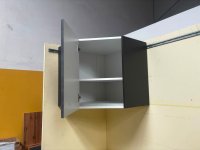Küchen-Eckhängeschrank Anthrazit/Beton 60x57x60 cm - Bild 3