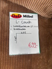 Ecksofa mit Schlaffunktion & Bettkasten – Cord Cappuccino - Bild 3