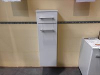 Hängeschrank Midi Hochglanz Weiß - Badmöbel 25x21x79 cm - Bild 4