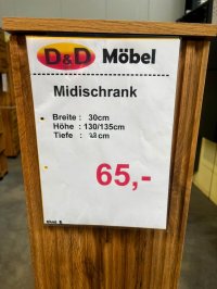 Bad-Midischrank Wotan-Eiche 30x28x130 cm NEU - Bild 3
