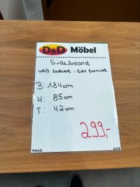 Sideboard Weiß/Eiche 184 cm – Ideal Möbel Neuware - Bild 3