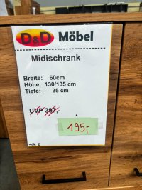 Midischrank Wotan-Eiche Softclose 60x130cm - Bild 3