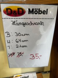 Bad-Hängeschrank Wotaneiche 30x64 cm - Bild 3