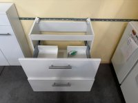 Waschtisch Unterschrank 60 cm Hochglanz Weiß mit Softclose - Bild 2