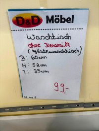 Waschtisch Unterschrank 60 cm Hochglanz Weiß mit Softclose - Bild 3