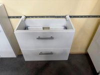 Waschtisch Unterschrank 60 cm Hochglanz Weiß mit Softclose - Bild 4