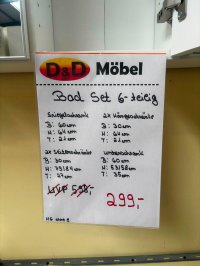 6-teiliges Badmöbel-Set Hochglanz Weiß - Bild 3