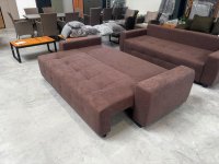 Schlafsofa mit Federkern & Bettkasten – Dunkelbraun - Bild 2