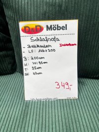 Schlafsofa Cord Flaschengrün mit Federkern & Bettkasten - Bild 3