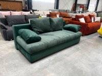 Schlafsofa Cord Flaschengrün mit Federkern & Bettkasten - Bild 5